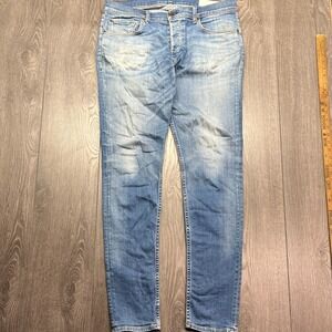 Rag & Bone Jeans Men's Standard Issue Fit 1 Skinny Leg Light Blue 34x33